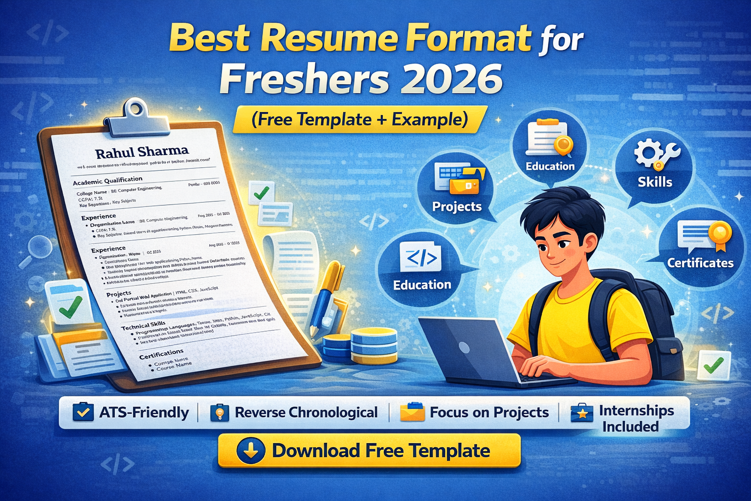 Best Resume Format for Freshers