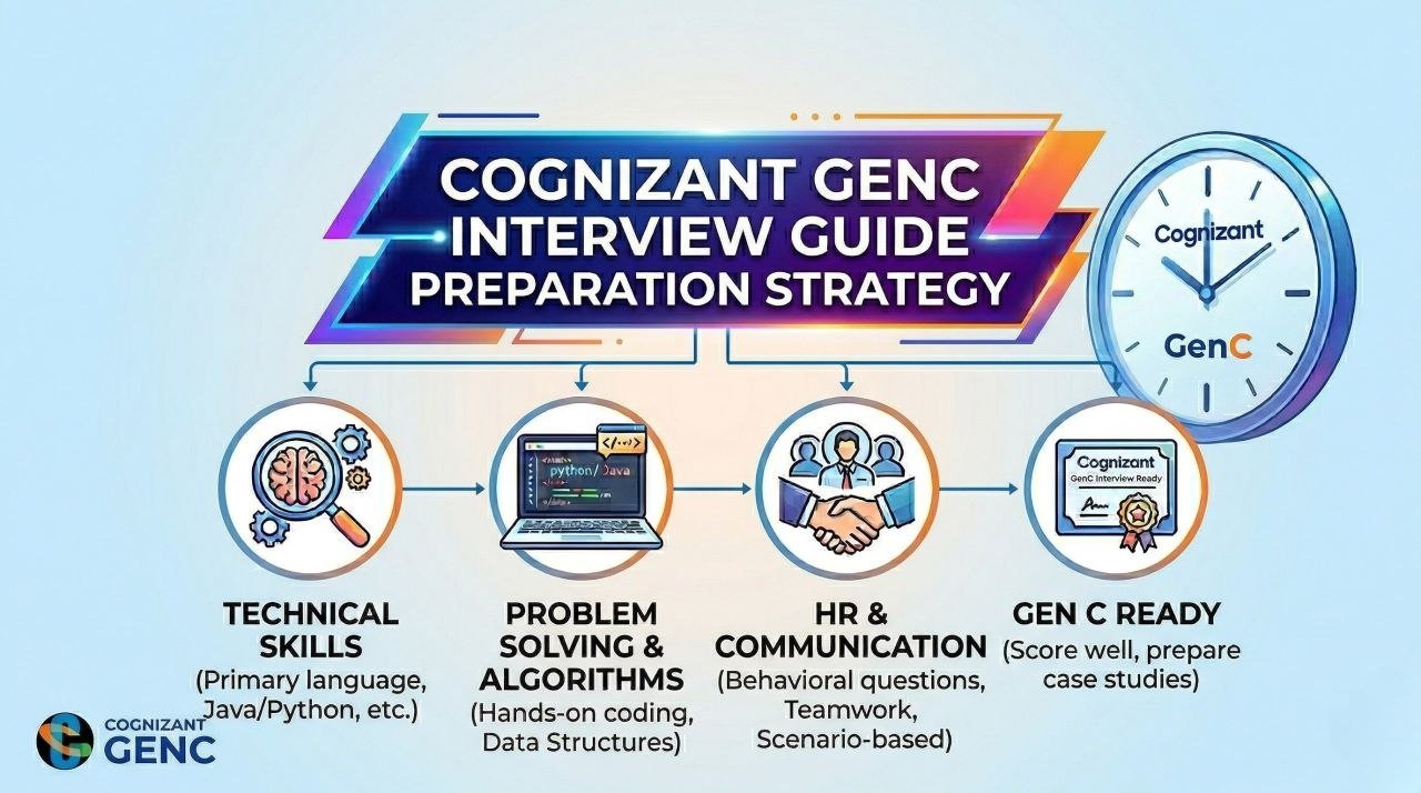 Cognizant GenC Interview Guide 2026: Questions & Tips to Crack GenC, Elevate or Next