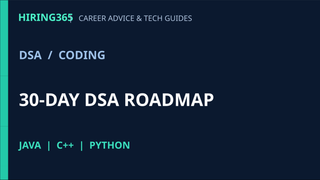 DSA Roadmap for Freshers: 30-Day Coding Interview Preparation Plan (2026)