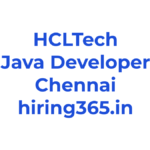 HCLTech Campus-Beginner Java Developer Hiring in Chennai – Fresh Graduates