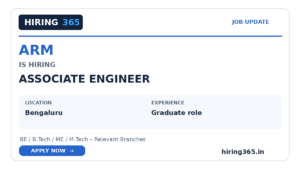 Arm Associate Engineer Hiring in Bengaluru | Graduate Software Engineer 2026